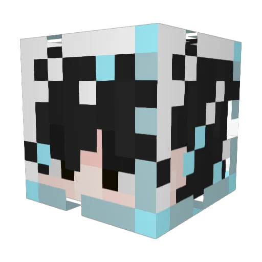 ztglass Minecraft avatar head, 3D render