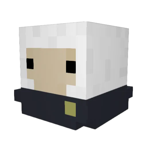 zubertto Minecraft avatar head, 3D render