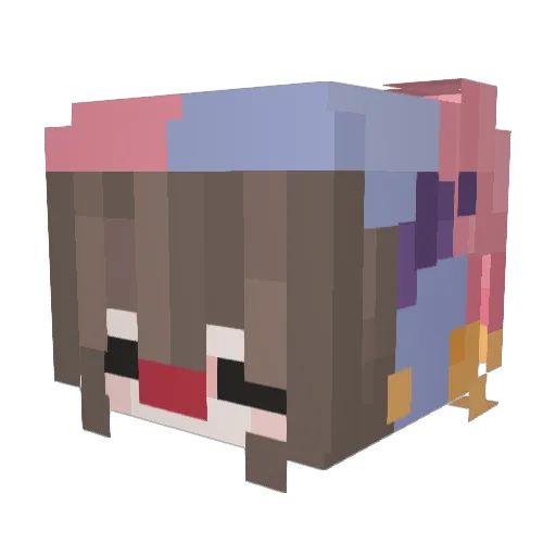 zudummzum Minecraft avatar head, 3D render