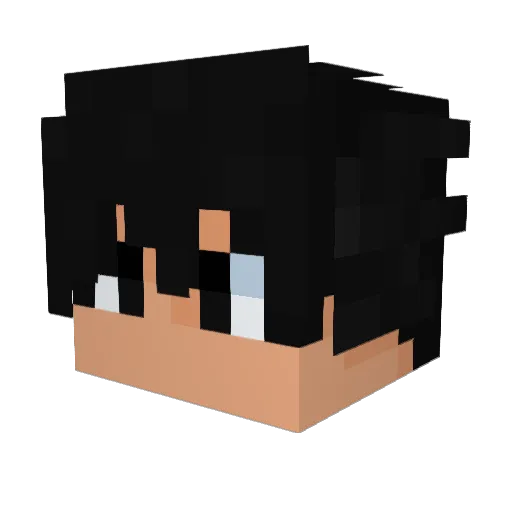 zuei Minecraft avatar head, 3D render