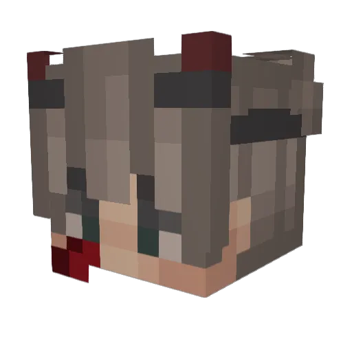 zuere Minecraft avatar head, 3D render