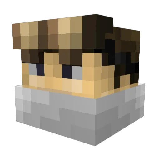 zues302 Minecraft avatar head, 3D render