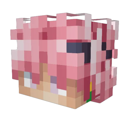zufxmx Minecraft avatar head, 3D render