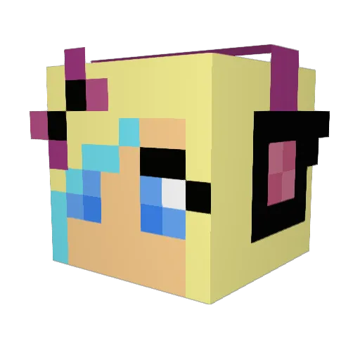zugran Minecraft avatar head, 3D render