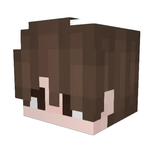 zuha_2 Minecraft avatar head, 3D render