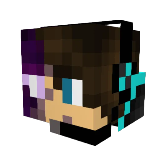 zuhxx Minecraft avatar head, 3D render