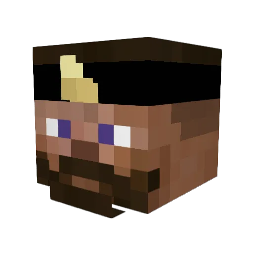 zukabanana Minecraft avatar head, 3D render