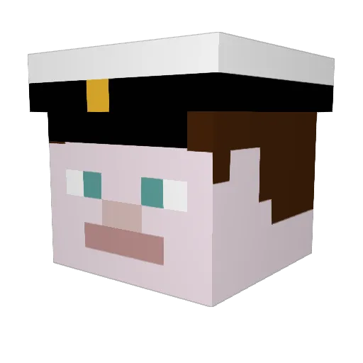 zuknaman Minecraft avatar head, 3D render