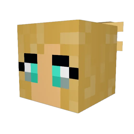 zukomono Minecraft avatar head, 3D render