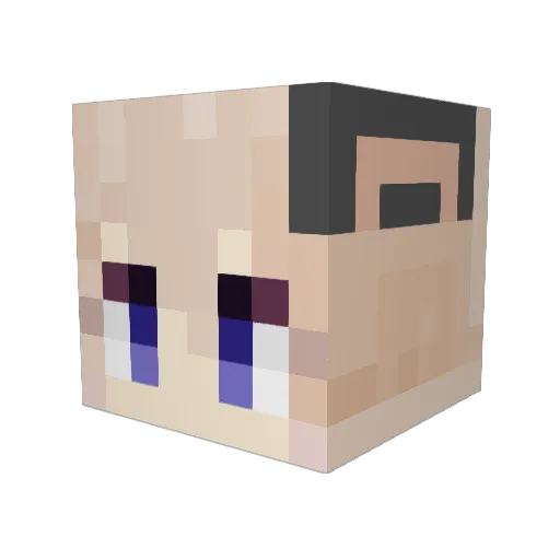zuku34 Minecraft avatar head, 3D render