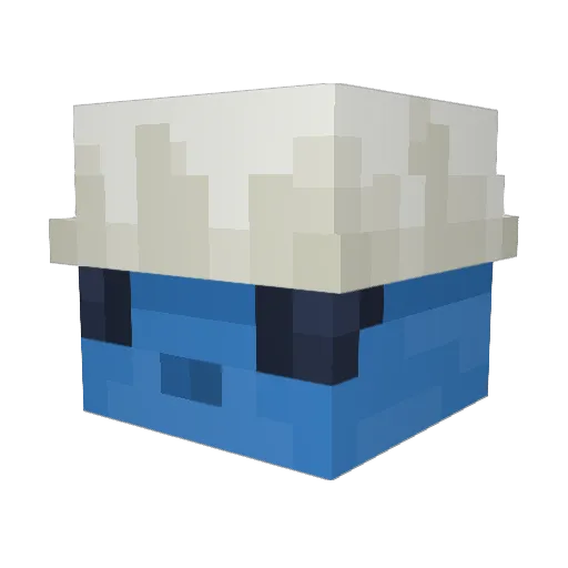 zukyar Minecraft avatar head, 3D render