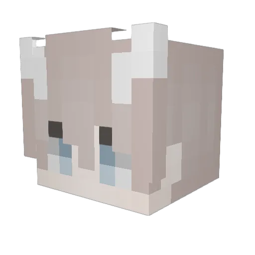 zulaut Minecraft avatar head, 3D render
