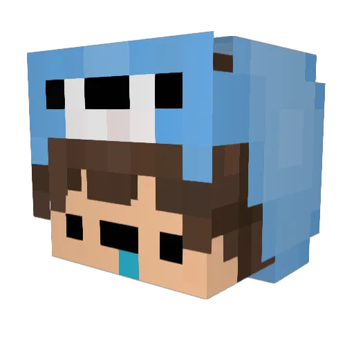zumbee_0 Minecraft avatar head, 3D render