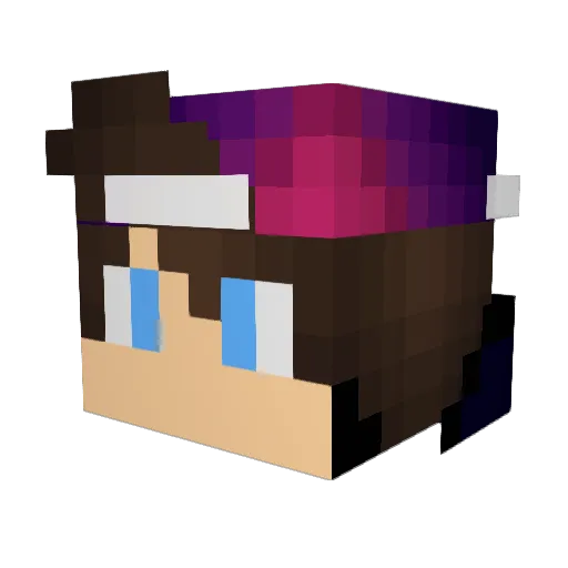 zumplay Minecraft avatar head, 3D render