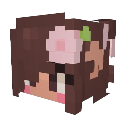 zumwithluv Minecraft avatar head, 3D render
