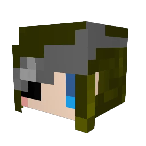 zumzoom Minecraft avatar head, 3D render