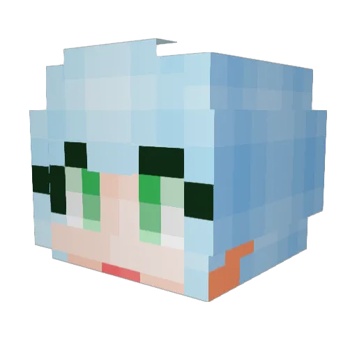 zuna_ki Minecraft avatar head, 3D render