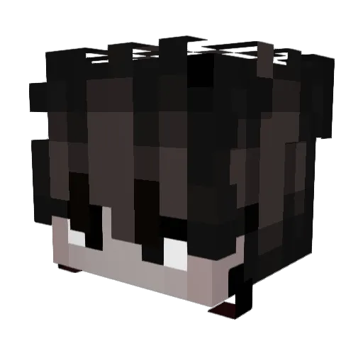 zunaaaa Minecraft avatar head, 3D render