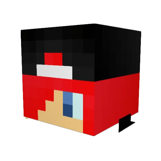 zundero Minecraft avatar head, 3D render