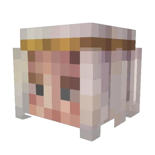 zunea Minecraft avatar head, 3D render