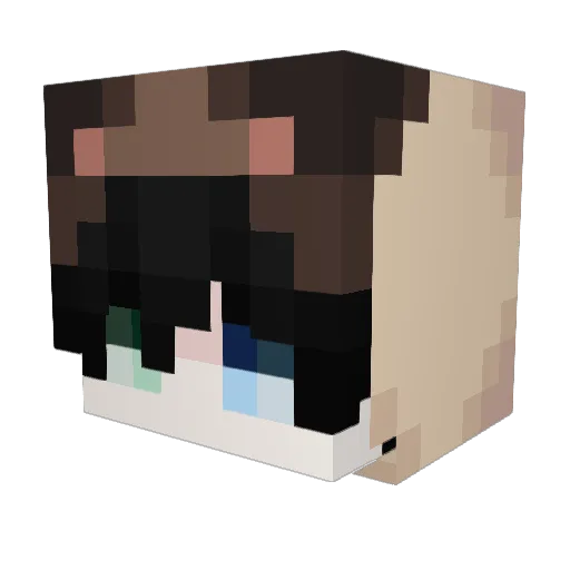 zunny Minecraft avatar head, 3D render