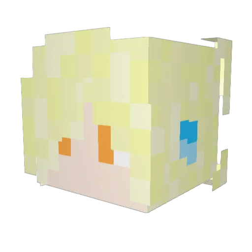 zunran520 Minecraft avatar head, 3D render