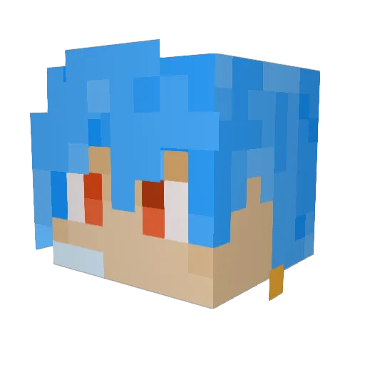 zuo_abc Minecraft avatar head, 3D render