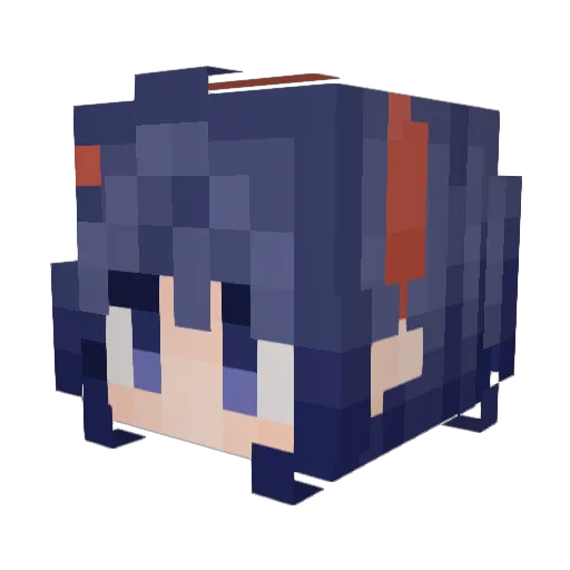 zuohuia Minecraft avatar head, 3D render