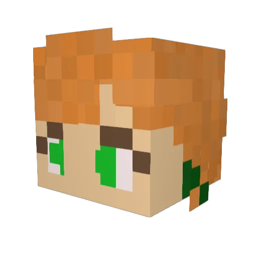 zuquack1 Minecraft avatar head, 3D render