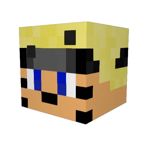 zurafas Minecraft avatar head, 3D render