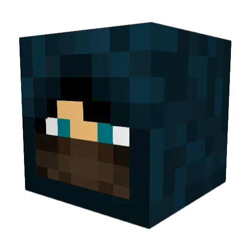 zuratus Minecraft avatar head, 3D render