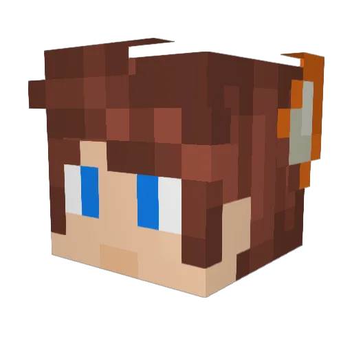 zuriy Minecraft avatar head, 3D render