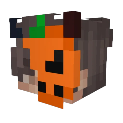 zuropika Minecraft avatar head, 3D render