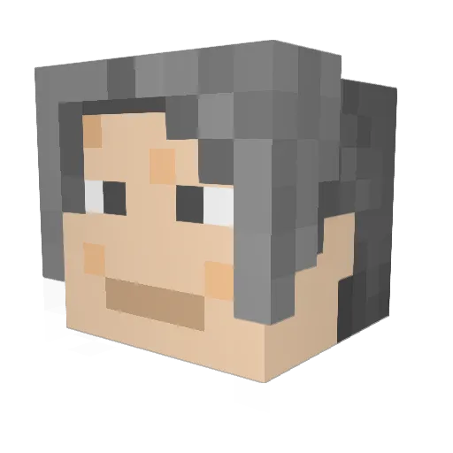 zurowski Minecraft avatar head, 3D render