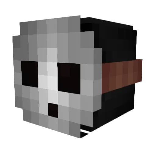zurre Minecraft avatar head, 3D render