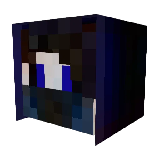 zusulai Minecraft avatar head, 3D render