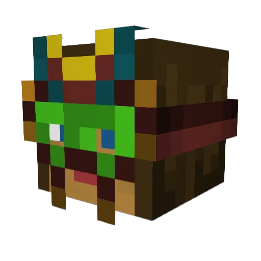 zutae Minecraft avatar head, 3D render