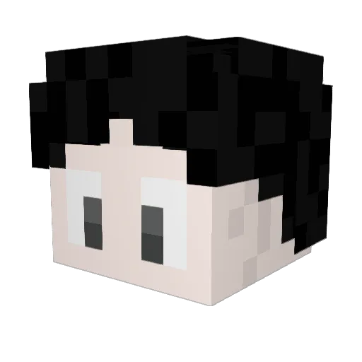 zutinashi Minecraft avatar head, 3D render