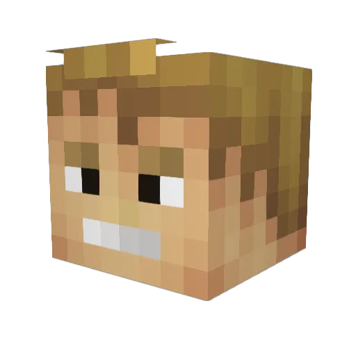 zuurant Minecraft avatar head, 3D render
