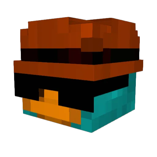 zuyO7 Minecraft avatar head, 3D render