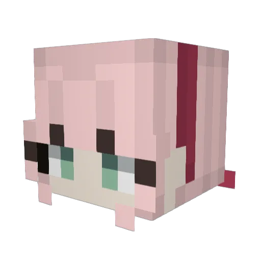 zuyma Minecraft avatar head, 3D render