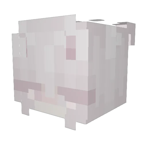zuyuko Minecraft avatar head, 3D render