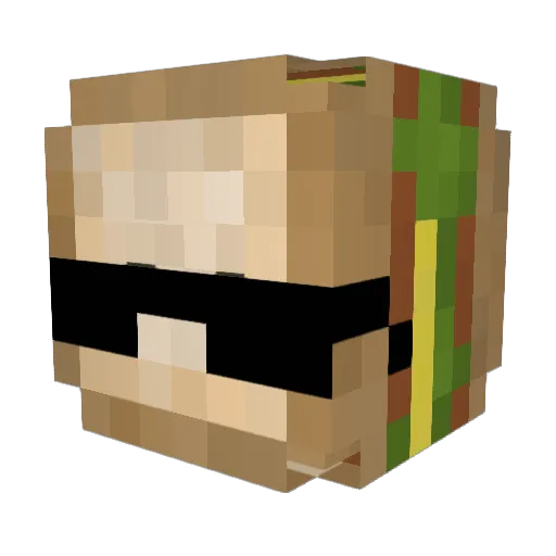 zuz4nnaa Minecraft avatar head, 3D render