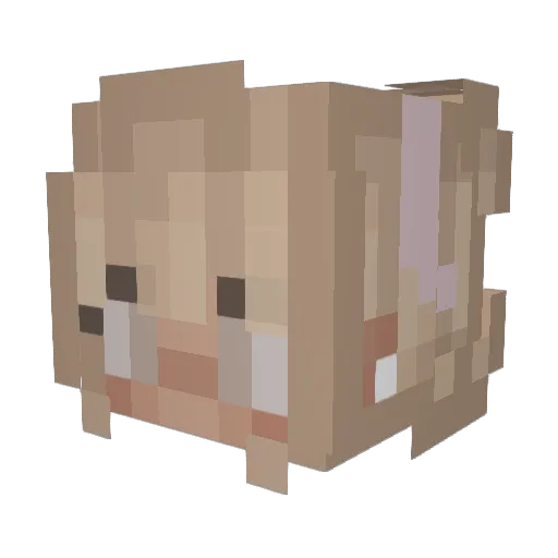 zuzannaiscool Minecraft avatar head, 3D render