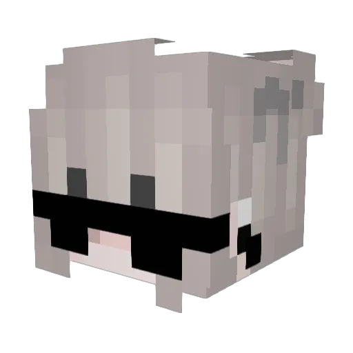 zuzkaaz Minecraft avatar head, 3D render