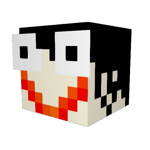 zuzubifidus Minecraft avatar head, 3D render