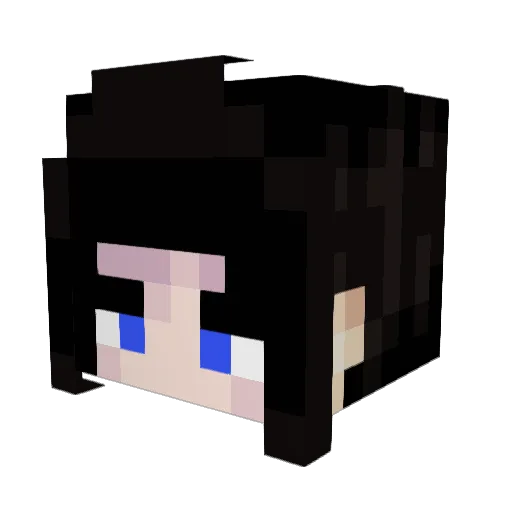 zuzuuu Minecraft avatar head, 3D render