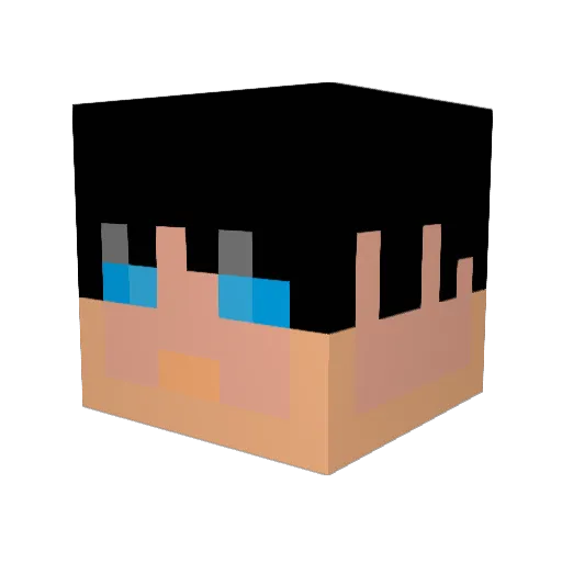 zv520 Minecraft avatar head, 3D render