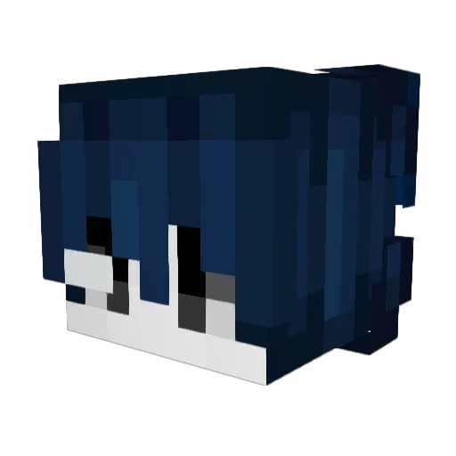 zva Minecraft avatar head, 3D render