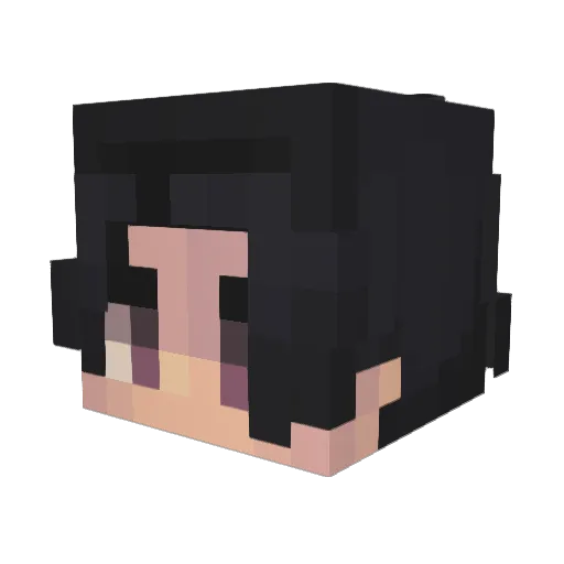 zvhongli Minecraft avatar head, 3D render